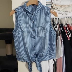 Striped tie tank BNWT
